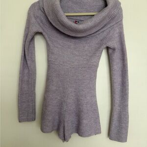 Urban Outfitters Lavender Ribbed Cowl-Neck Pullover